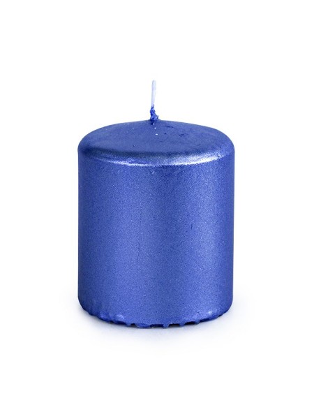 Свеча пеньковая 5 х6 см цвет синий блеск