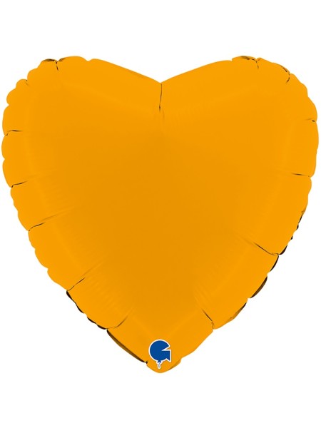 Фольга шар Сердце 18"/46 см пастель Matte Mustard Grabo Италия