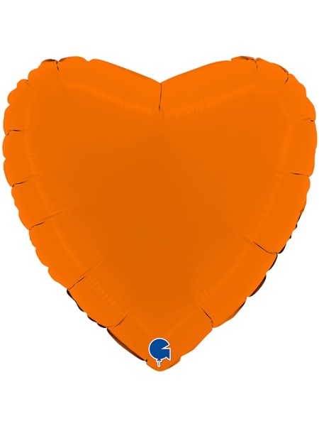 Фольга шар Сердце 18"/46 см пастель Matte Orange Grabo Италия