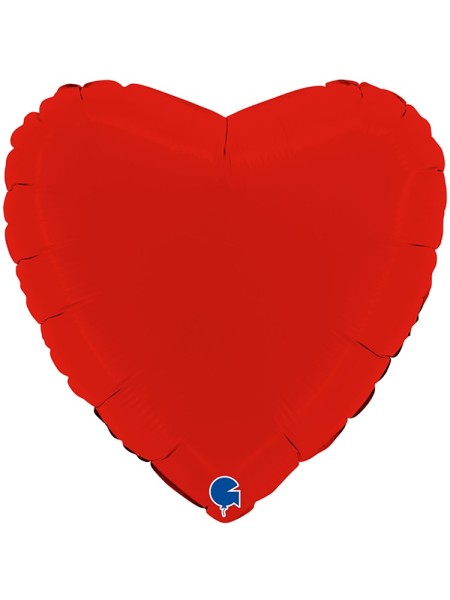 Фольга шар Сердце 18"/46 см пастель Matte Red Grabo Италия