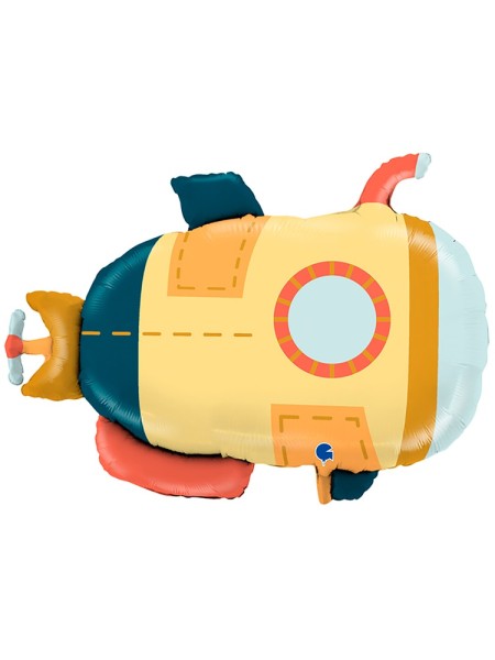 Фольга шар фигура Подводная лодка Grabo Италия 24"/61 см