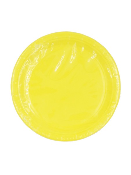 Тарелка бумага 12 шт 18 см однотонная цвет желтый HS-16-1