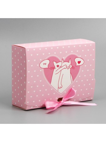 Коробка складная 16,5 х12,5 х5 см Счастье рядом