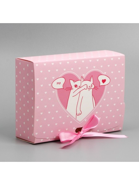 Коробка складная 16,5 х12,5 х5 см Счастье рядом