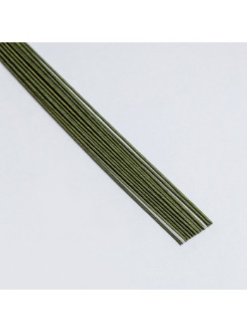 Проволока 1,2 мм х36 см 20 шт флористическая в бумажной оплетке цвет зеленый