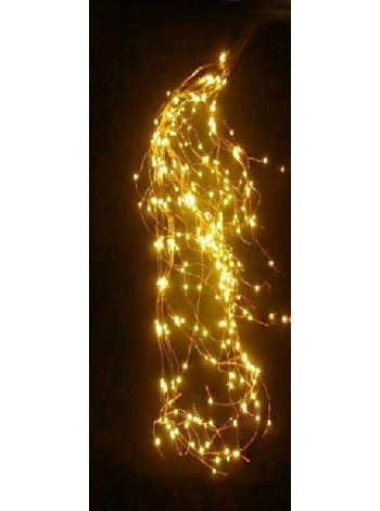 Электрогирлянда Конский хвост 180 см 10 нитей 200 лампочек цвет желтый  HS-19-1