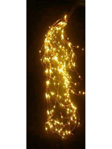 Электрогирлянда Конский хвост 180 см 10 нитей 200 лампочек цвет желтый  HS-19-1