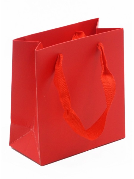 Пакет ламинированный 14 х15 х7 см цвет красный HS-6-24