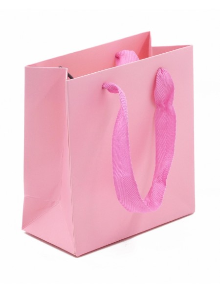 Пакет ламинированный 14 х15 х7 см цвет розовый HS-6-24