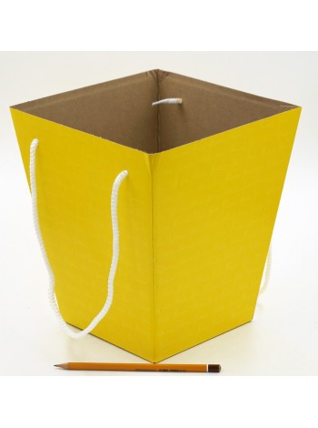 Коробка для цветов 15 х22 х25 см желтый