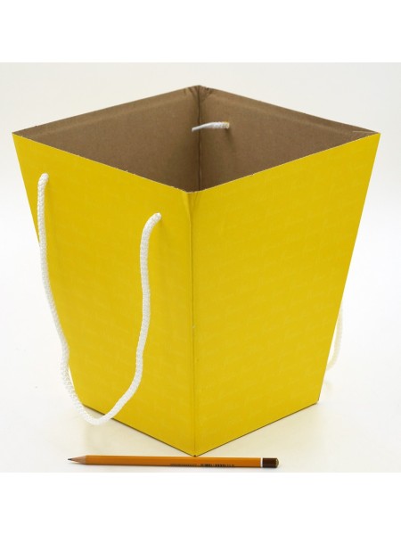 Коробка для цветов 15 х 22 х 25см желтый