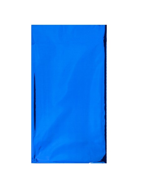 Скатерть фольга 130 х180 см синяя