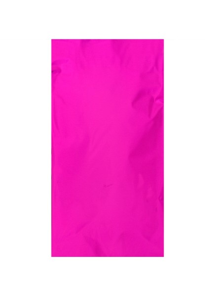 Скатерть 130 х180 см ярко-розовая фольга