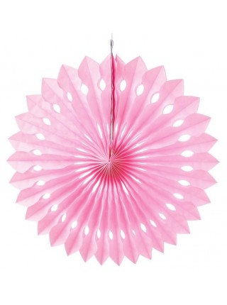 Фант подвеска бумажная 25 см цвет светло-розовый