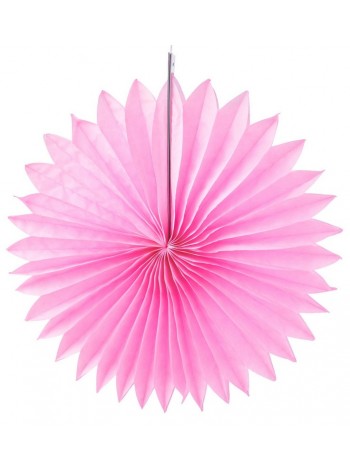 Фант подвеска бумажная 30 см цвет светло-розовый