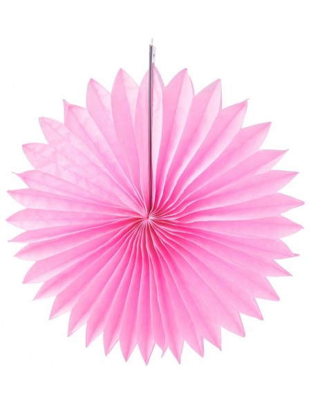 Фант подвеска бумажная 30 см цвет светло-розовый