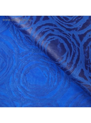 Фетр ламинированный Розы 60 см х 5 м цвет Синий