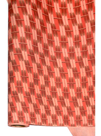 Бумага крафт 70 см х10 м 30/10-37 рельефная плетенка цвет персиковый