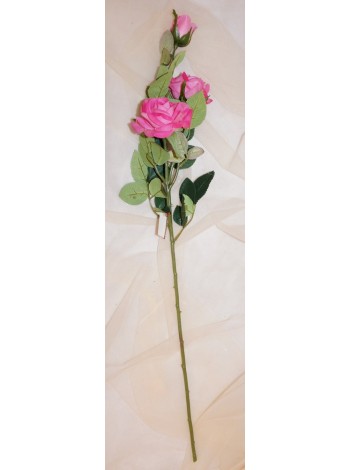 Роза кустовая 3 бутона 74 см цвет фуксия