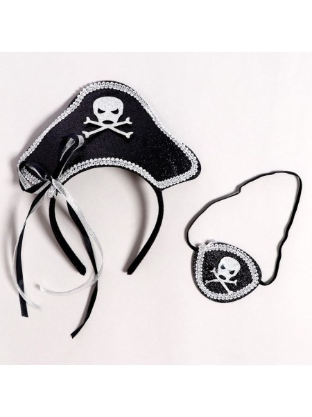 Набор карнавальный Пират 2 предмета: ободок/повязка на глаз