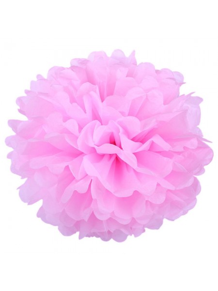 Подвеска Цветок объемный бумажная тишью 40 см цвет розовый  HS-8-7
