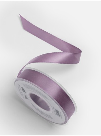 Лента атлас 2 см х23 м 2-х сторонняя цвет сиреневый №0434