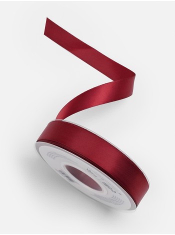 Лента атлас 2 см х23 м 2-х сторонняя цвет бордовый №789