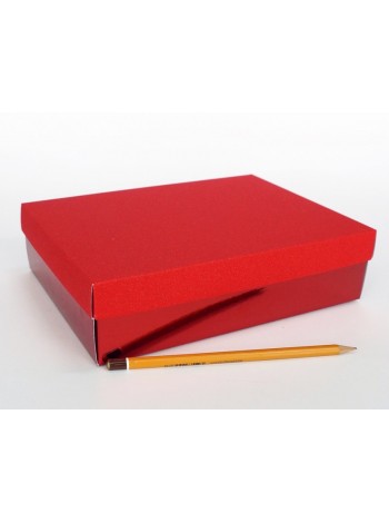 Коробка складная 23,5 х17,5 х6 см цвет красный 2 части HS-19-16