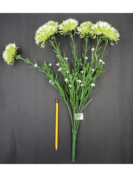 Цветок Лука букет из 7 шт 45 см цвет белый  HS-19-18