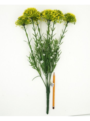Цветок Лука букет из 7 шт 45 см цвет желтый   HS-19-18