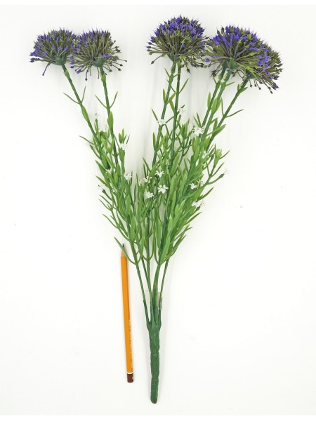 Цветок Лука букет из 7 шт 45 см цвет синий  HS-19-18