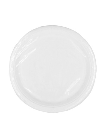 Тарелка бумага 12 шт 23 см однотонная цвет белый HS-16-2