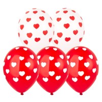 14"шелкография пастель Сердца браш шар воздушный