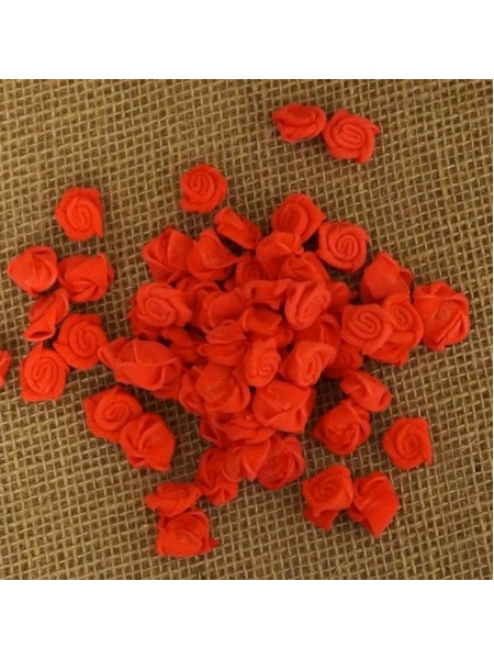 Роза 1,5 см фоамиран (90-100 шт в упаковке) красная