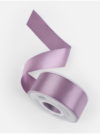 Лента атлас 3,8 см х23 м 2-х сторонняя цвет сиреневый №0434
