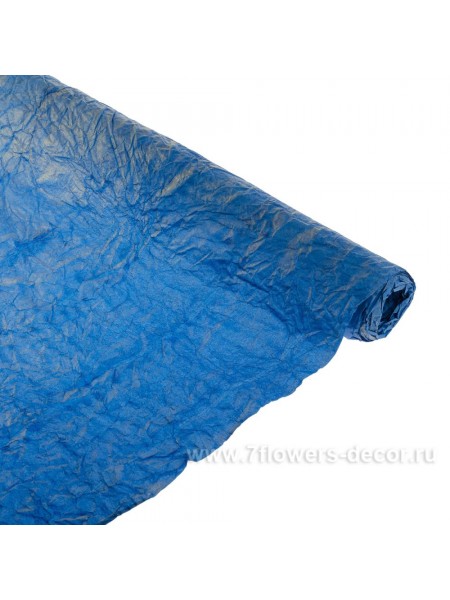 Бумага эколюкс 70-75 см х5 м с золотом цвет синий арт ЕР-06G