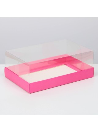 Коробка для десерта 22 х 8 х 13,5 см цвет фуксия