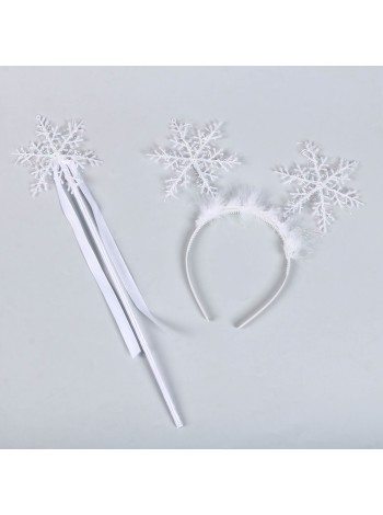 Набор Снегурочка ободок, жезл