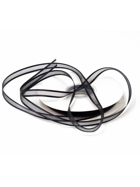 Лента капрон 1 см х50 ярд цвет черный HS-1-4