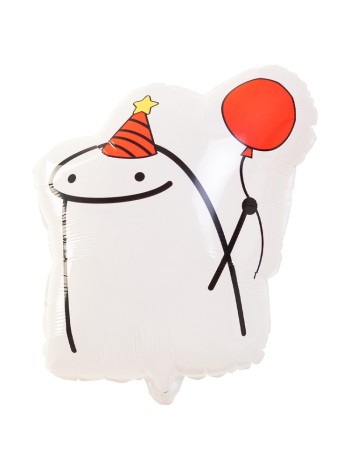 Фольга шар фигура Человечек Мем с шариком Китай