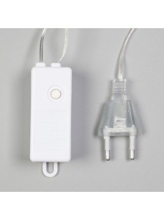 Электрогирлянда нить 3 м ROSA Лампочки капля IP20 Н.C.LED-80-12V 8 режимов цвет т/белый