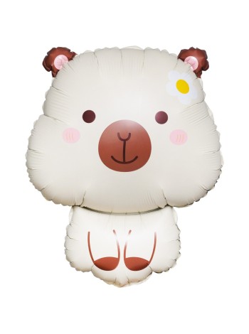 Фольга шар фигура Капибара Белая 28"/71CM Китай