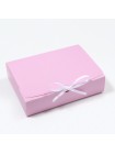 Коробка складная 21 х15 х5 см цвет розовый