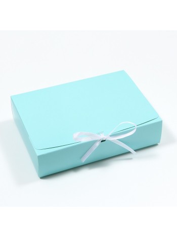 Коробка складная 21 х15 х5 см цвет голубой