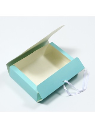 Коробка складная 21 х15 х5 см цвет голубой