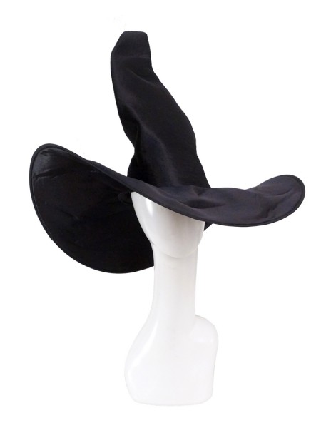 Шляпа ведьмы с бантом d=60 см h=50 см ткань цвет черный HS-15-8