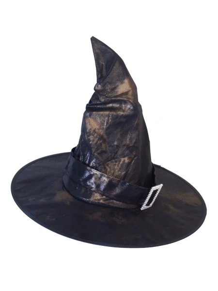 Шляпа ведьмы с принтом d= 20/44 см h=45 см ткань цвет черный HS-15-6