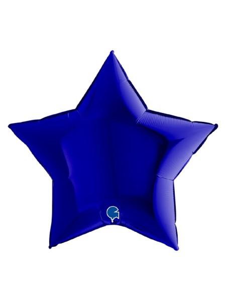 Фольга шар Звезда 36"/91 см металлик BLUE Capri Grabo