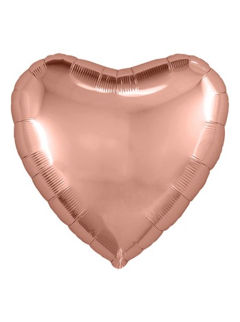 Фольга шар Сердце 30"/76 см цвет пастель Розовое золото Agura Россия