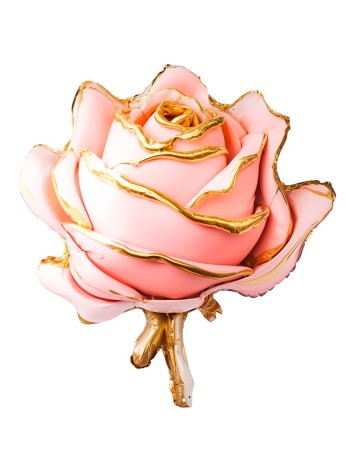 Фольга шар фигура GLAM Роза объемная розовая 29"/71 см